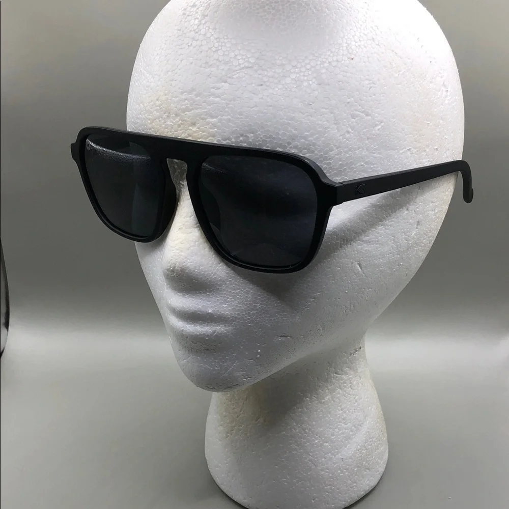 Knockaround Pacific Palisades Black Sunglasses Aviator Style Unisex Polarized.